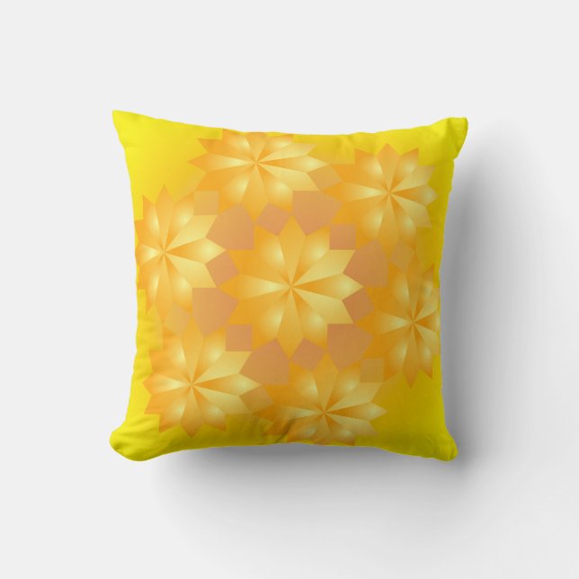 Mango Orange Melody Throw Pillow (Front)