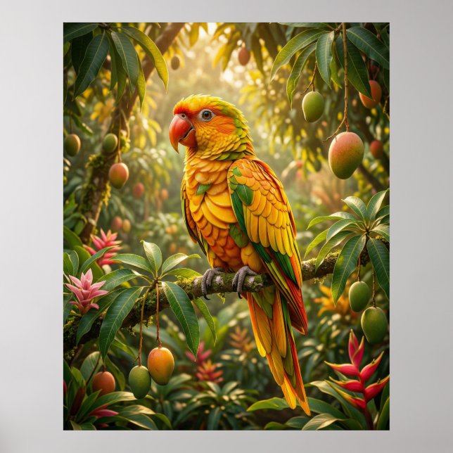 Mango Parrot Canopy Poster (Front)