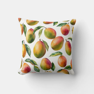 Mango Pattern Throw Pillow