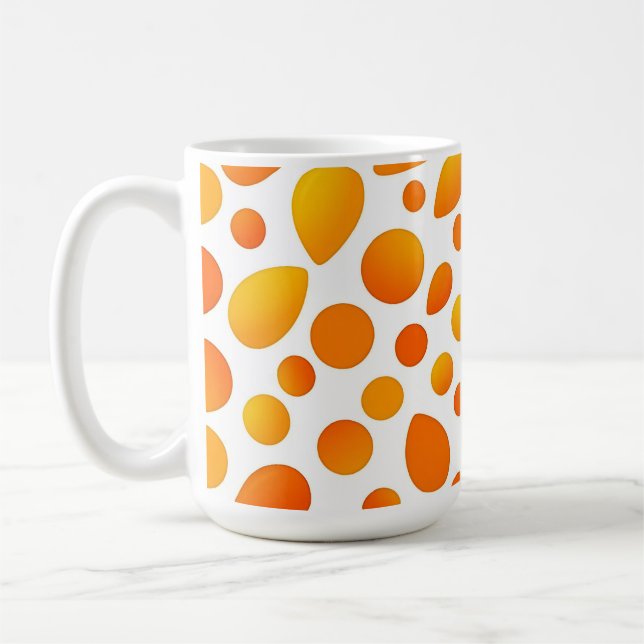 Mango Pattern Vibrant Tropical Fruits Coffee Mug (Left)