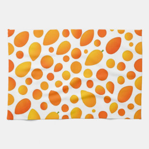 Mango Pattern Vibrant Tropical Fruits Kitchen Towel