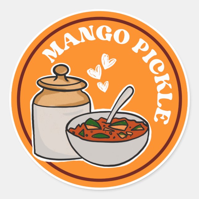 Mango Pickle Lover Classic Round Sticker (Front)