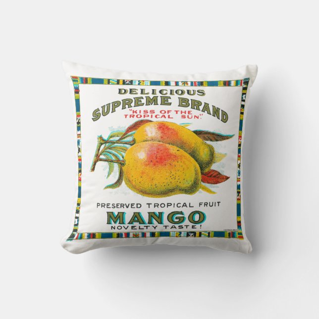 Mango Preserves Throw Pillow (Front)