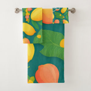 Mango Rainbow Colourful Personalized Pattern Bath Towel Set