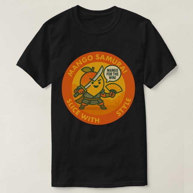 Mango Samurai Slice With Style  T-Shirt (Design Front)