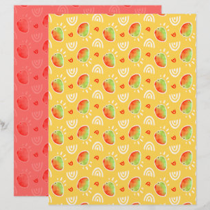 Mango Scrapbook Paper