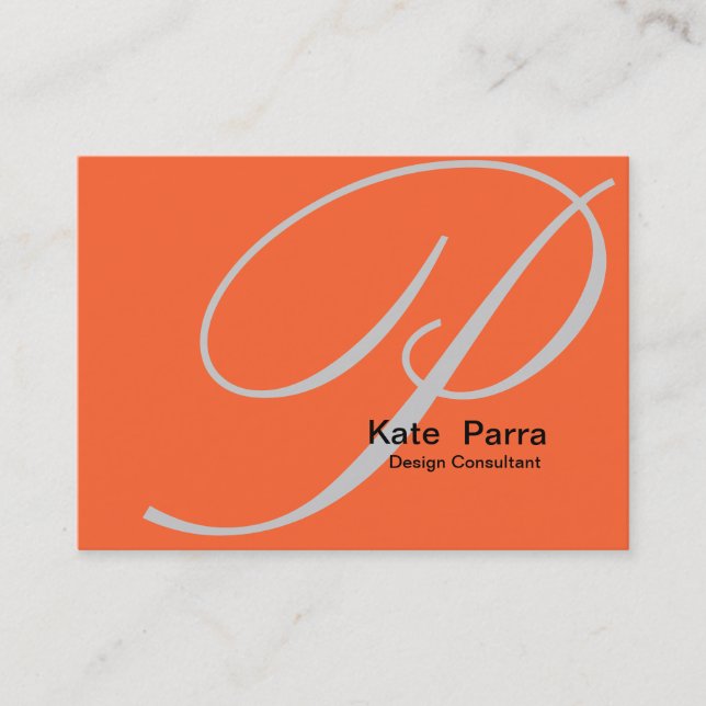 Mango Scripted Elegant Business Cards (Front)