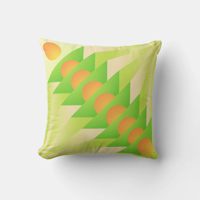 Mango Shot Through Banana Throw Pillow (Front)