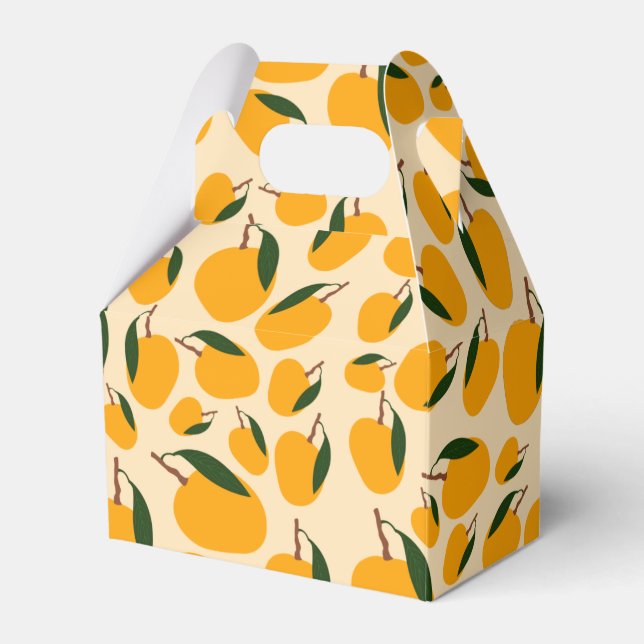 Mango Summer Fruit Pattern Favor Box (Front Side)