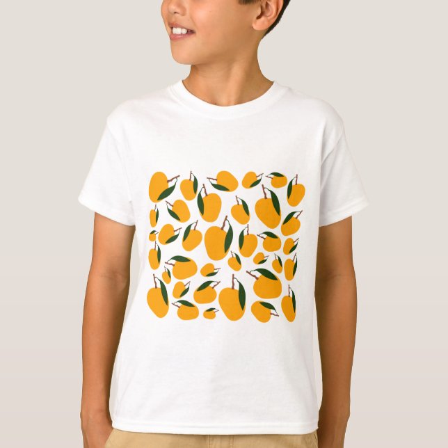 Mango Summer Fruit Pattern T-Shirt (Front)