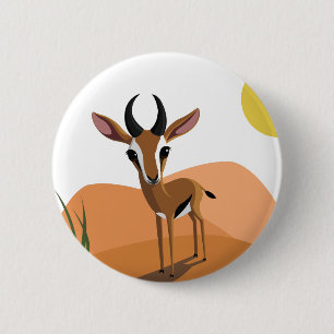 Mango the Gazelle 2 Inch Round Button
