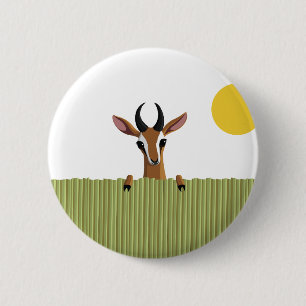 Mango the Gazelle Peek-a-boo 2 Inch Round Button
