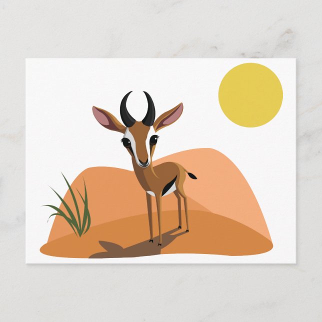 Mango the Gazelle Postcard (Front)