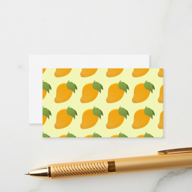 Mango Tropical Fruit Lovers Caribbean Summer Enclosure Card (Front/Back In Situ)