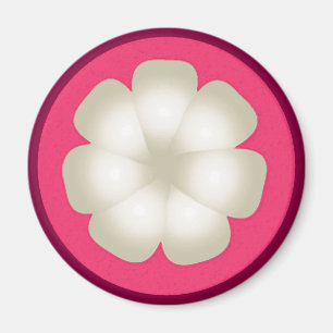 Mangosteen Stylized Exotic Fruit Slice Magnet