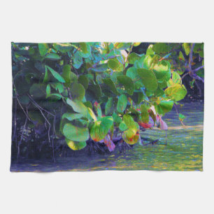 Mangrove Lagoon with Sea Grapes Kitchen Towel