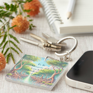 Mangrove & Quote Keychain