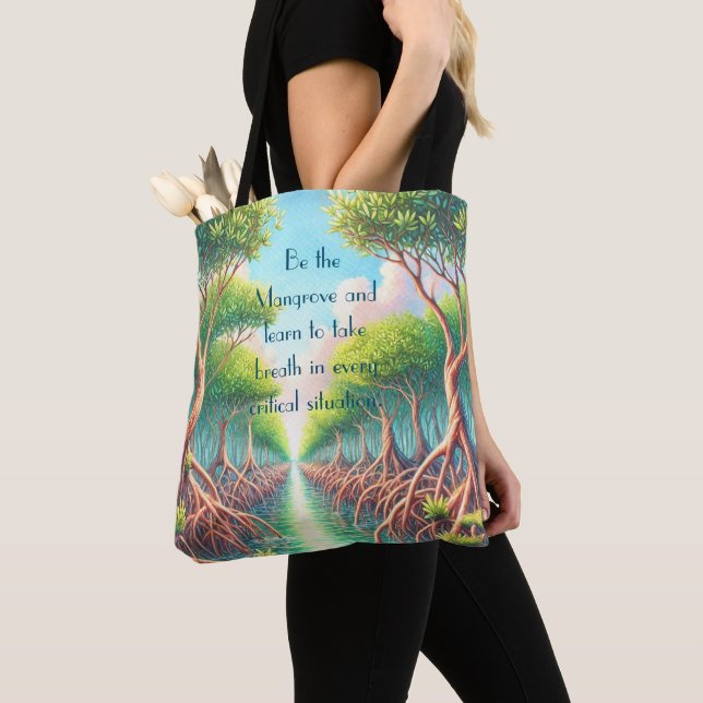 Mangrove & Quote Tote Bag (Close Up)