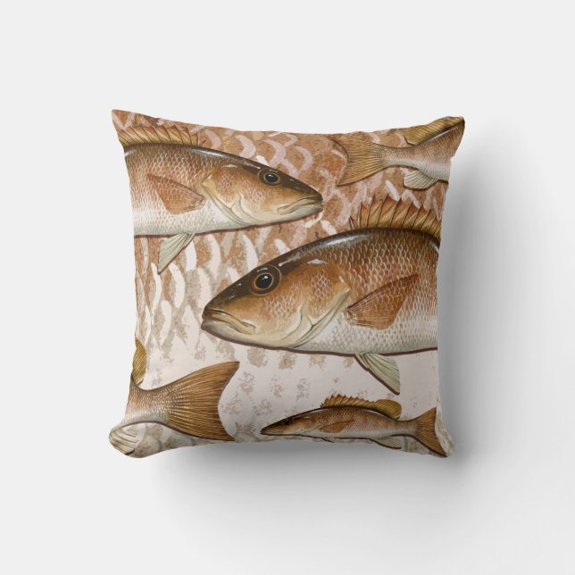 Mangrove Snapper (Grey Snapper) Throw Pillow (Front)
