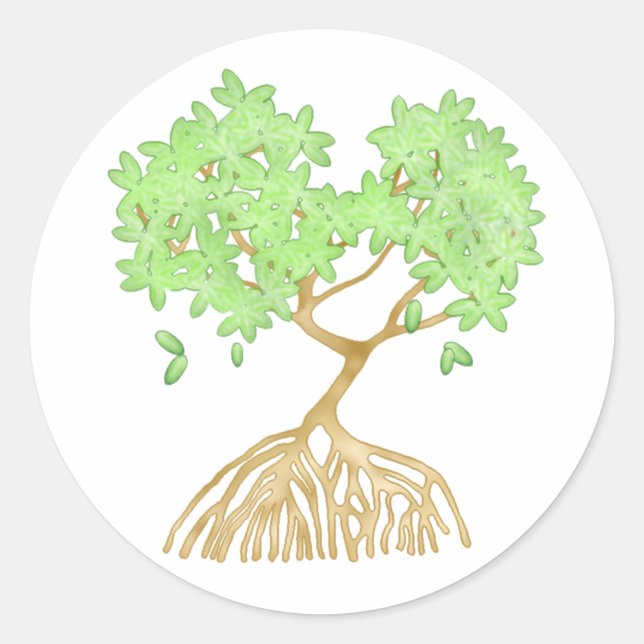 Mangrove Tree Classic Round Sticker (Front)