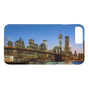 Manhattan and Brooklyn Bridge at dusk Case-Mate iPhone Case