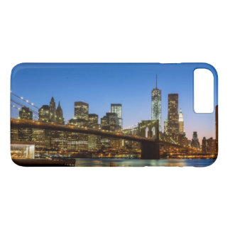 Manhattan and Brooklyn Bridge at dusk Case-Mate iPhone Case