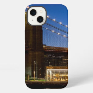 Manhattan and Brooklyn Bridge at dusk iPhone 13 Case