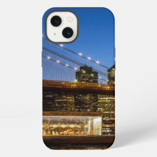 Manhattan and Brooklyn Bridge at dusk iPhone 13 Case