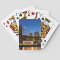 Manhattan and Brooklyn Bridge at dusk