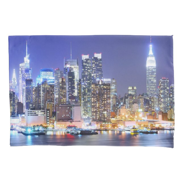 Manhattan At Night Pillowcase (Front)