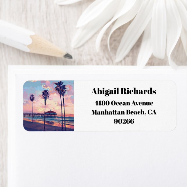 Manhattan Beach California LA Adresse de retour (En situation)