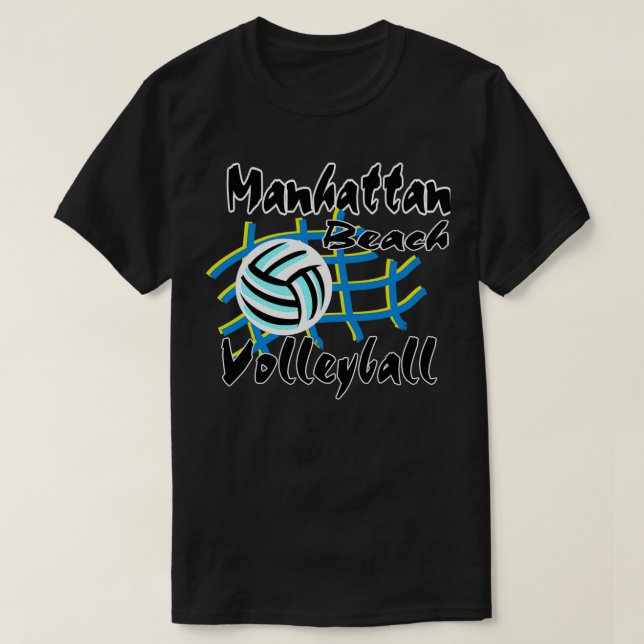 Manhattan Beach California Volleyball T-Shirt (Design Front)