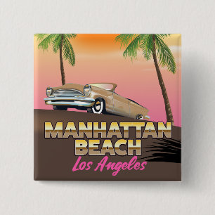 Manhattan beach Los Angeles 2 Inch Square Button