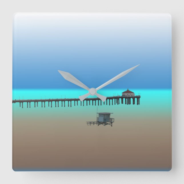 Manhattan Beach Pier design clock (Front)