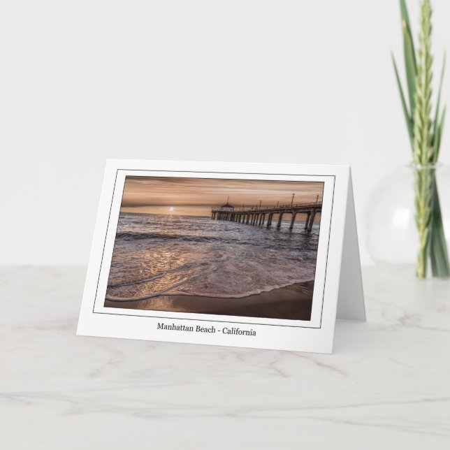 Manhattan Beach Pier Greeting Card (Front)