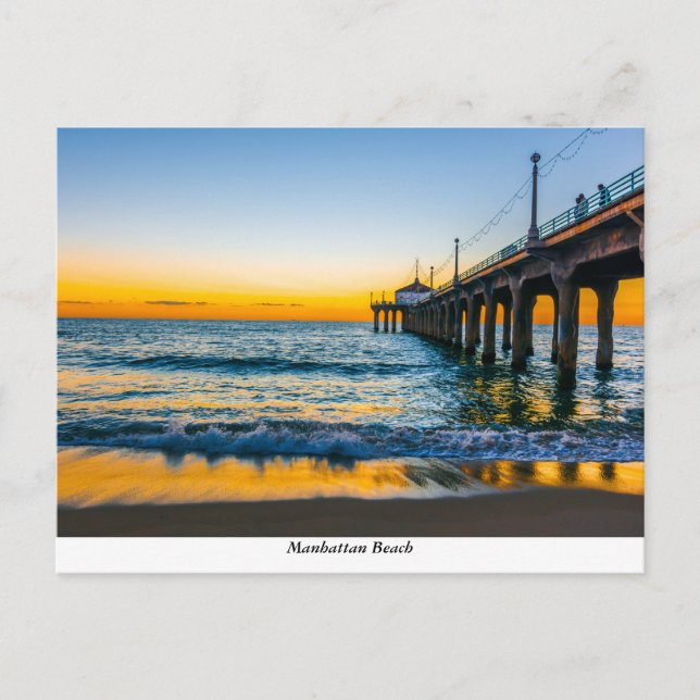 Manhattan Beach Pier Postcard (Front)