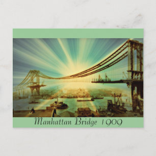 Manhattan Bridge 1909 Postcard