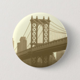 Manhattan Bridge 2 Inch Round Button