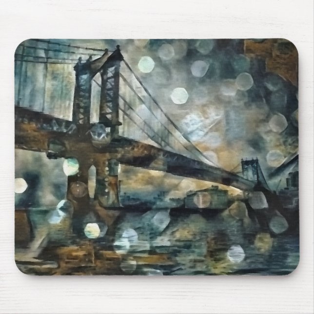 Manhattan bridge abstract mouse pad (Front)