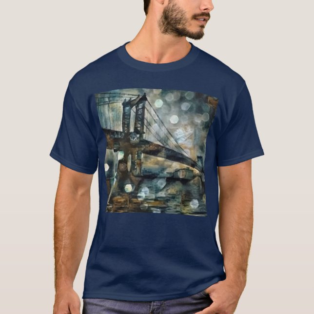 Manhattan bridge abstract T-Shirt (Front)