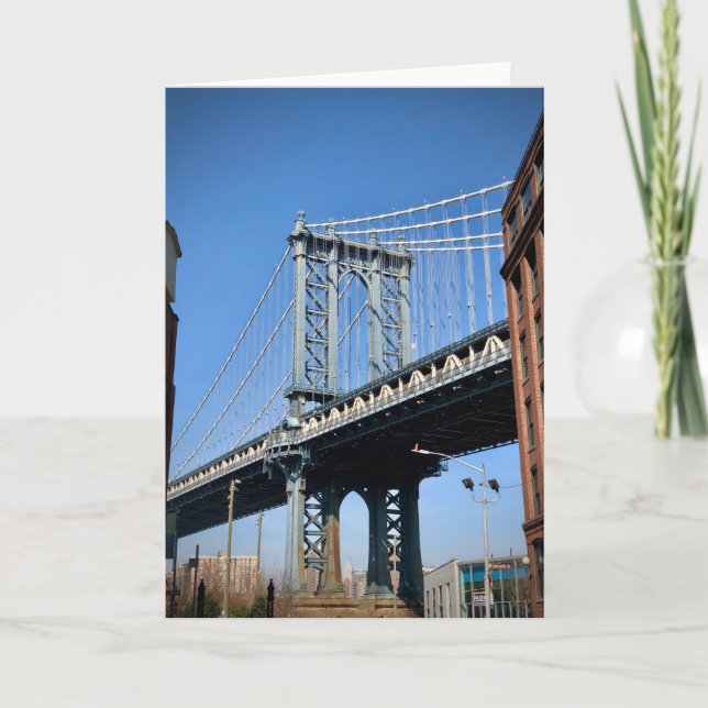Manhattan Bridge and Empire State Building Card (Front)