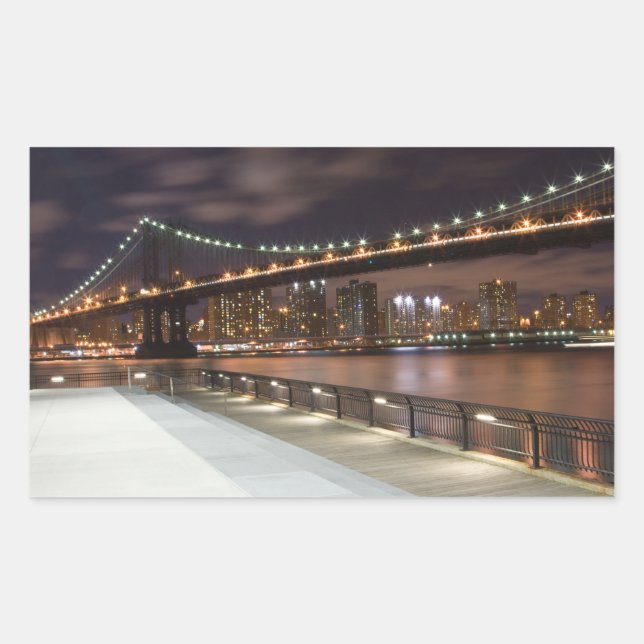 Manhattan Bridge and NYC Skyline Sticker (Front)