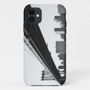 Manhattan Bridge and skyline, New York, US. iPhone 11 Case