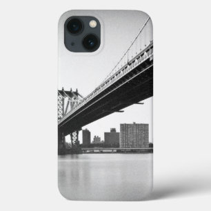 Manhattan Bridge and skyline, New York, US. iPhone 13 Case