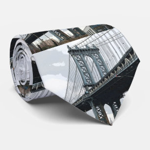 Manhattan Bridge Empire State Building New York NY Tie