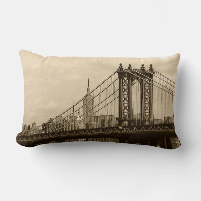 Manhattan Bridge Lumbar Pillow (Front)