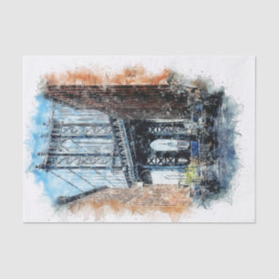 Manhattan Bridge New York Decoupage Tissue Paper