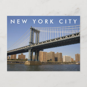 Manhattan Bridge the East River   New York City Postcard