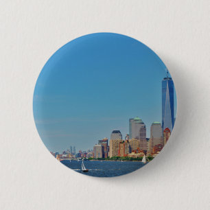 Manhattan Brooklyn New York NYC 2 Inch Round Button