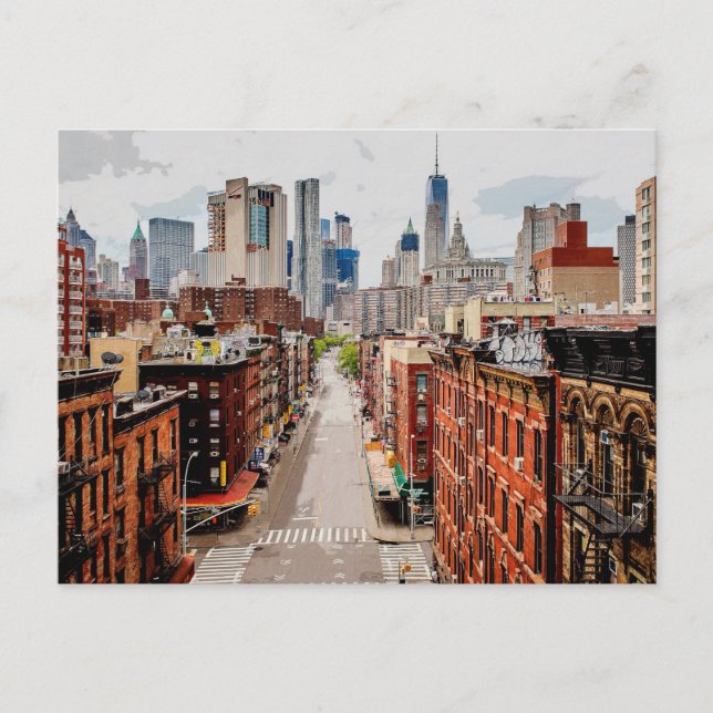 Manhattan Cityscape New York City Postcard (Front)